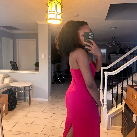 ZARA MIDI FUCHSIA DRESS - Picture 4 of 4